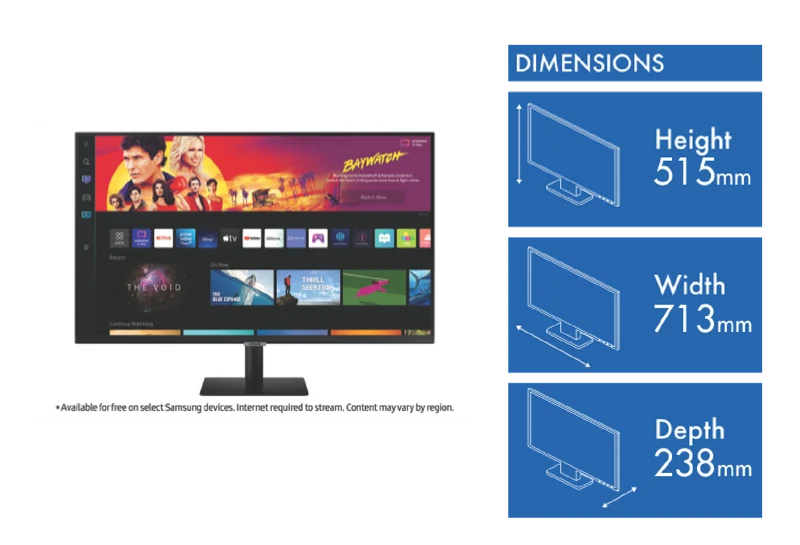 Samsung 32" Flat UHD Smart Monitor