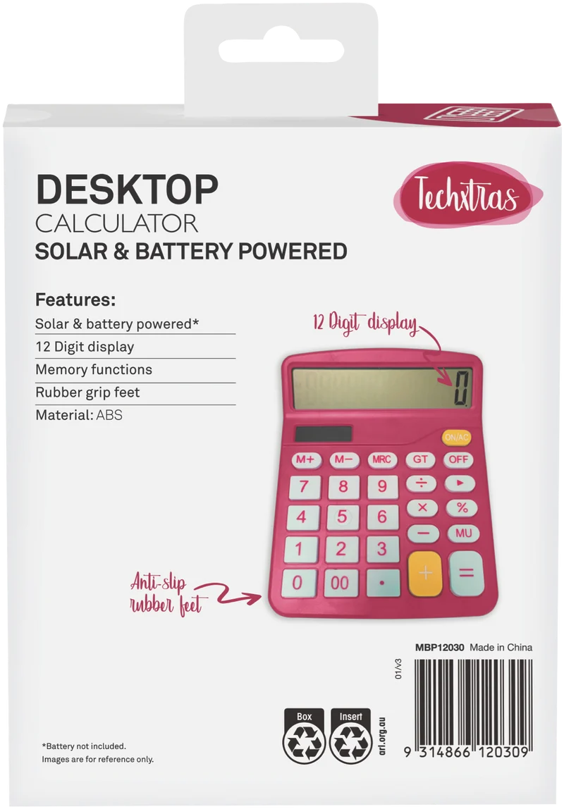 Crest Desktop Calculator (Pink)