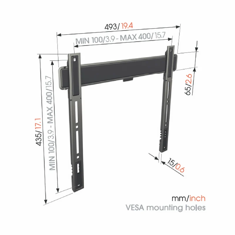 Vogels Ultra-Slim Elite Fixed TV Wall Bracket - Medium (32-55")