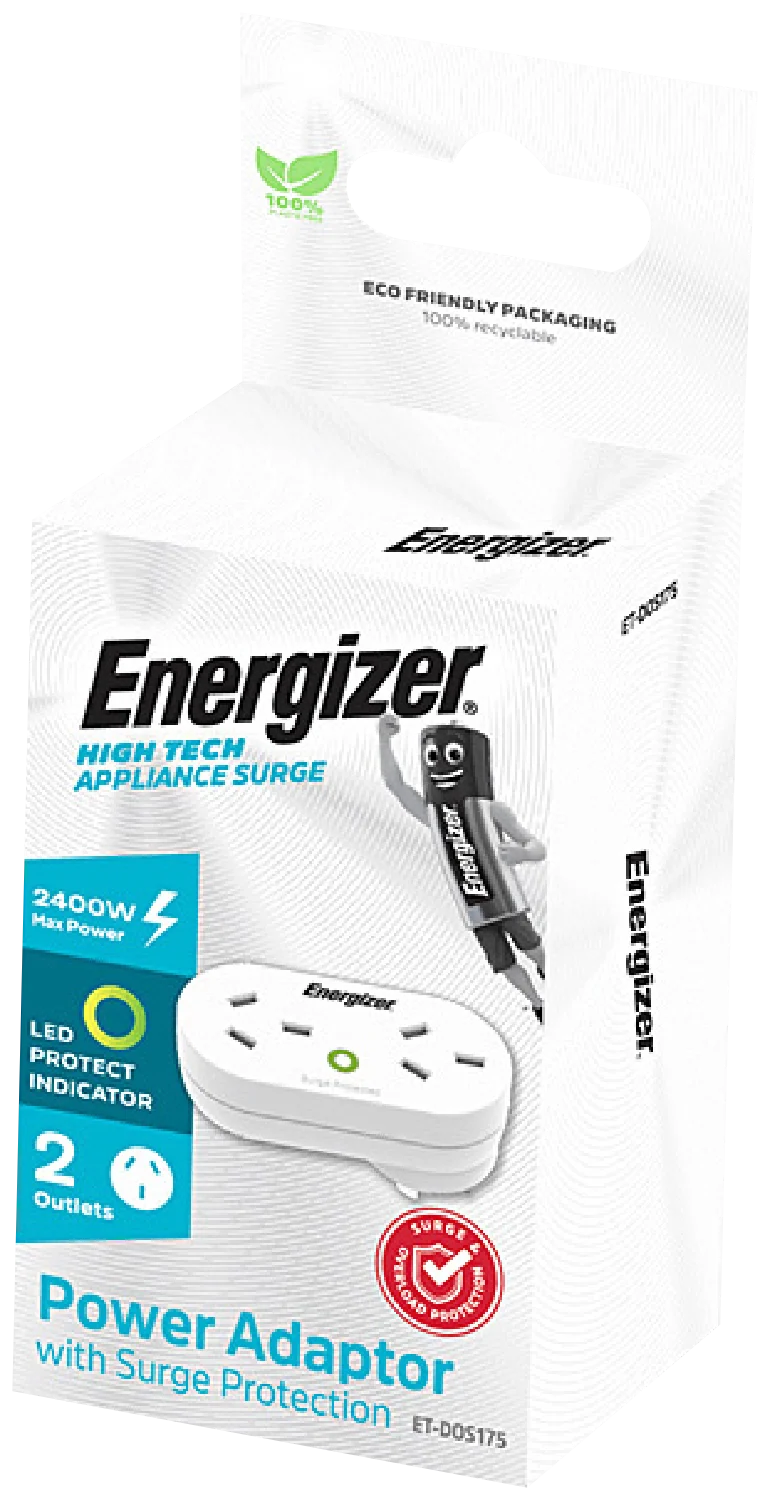 Energizer Double Power Adaptor with Surge Protection
