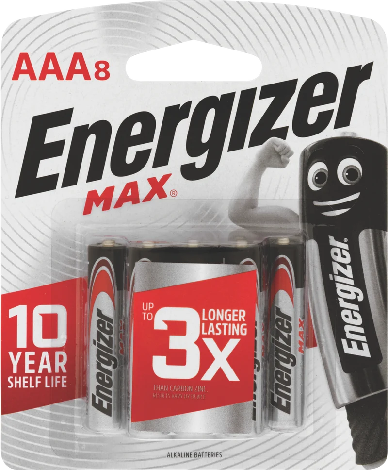Energizer Max AAA Batteries 8 Pack