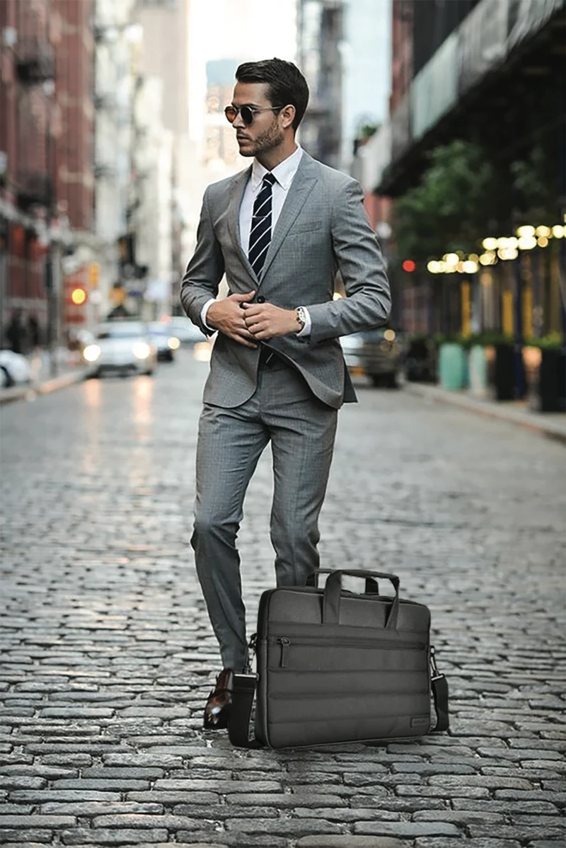 AGVA 13.3-14.1" Qulito Laptop Briefcase - Black