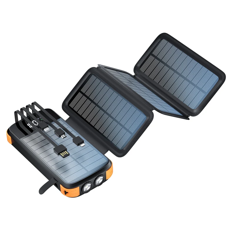 Solarladegerät mit Powerbank und LED-Leuchten Skanto