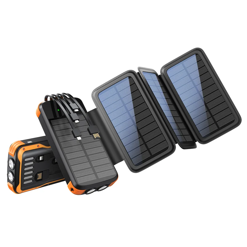 Solarladegerät mit Powerbank und LED-Leuchten Skanto