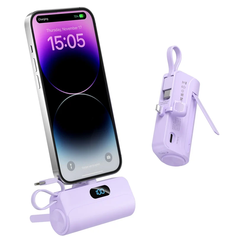 Kompakte Powerbank mit integriertem LED-Licht Skanto