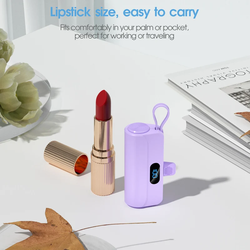 Kompakte Powerbank mit integriertem LED-Licht Skanto