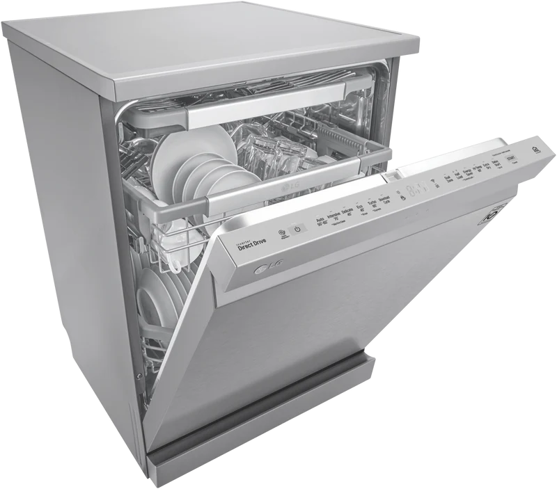 LG 60cm 15 Place QuadWash Freestanding Dishwasher, Stainless Steel