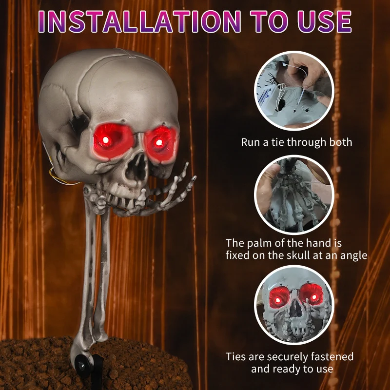 Creepy Dekorative Skeleton Kopf Requisite Brehn
