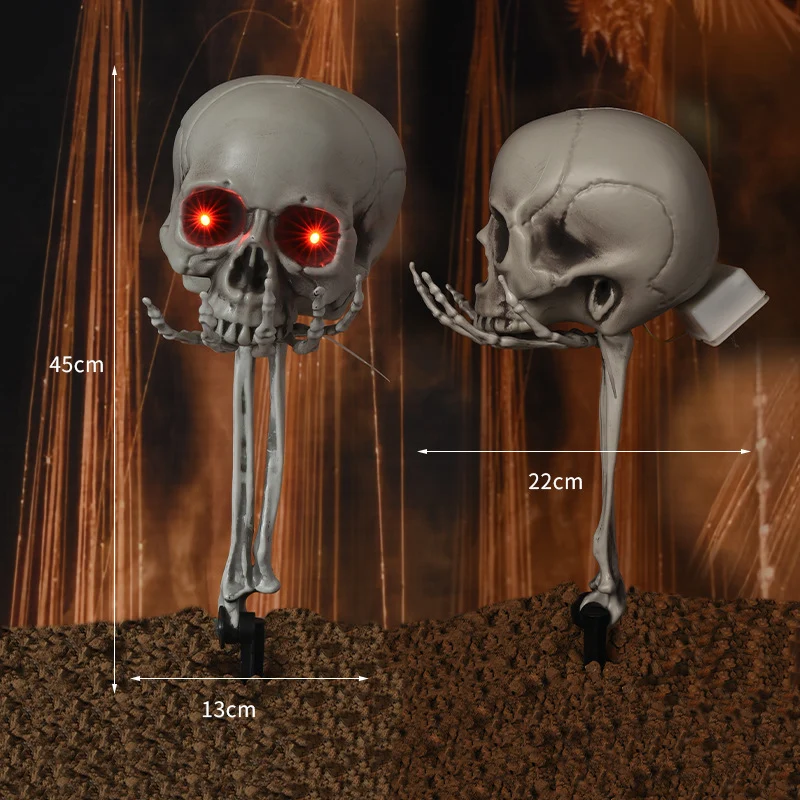 Creepy Dekorative Skeleton Kopf Requisite Brehn