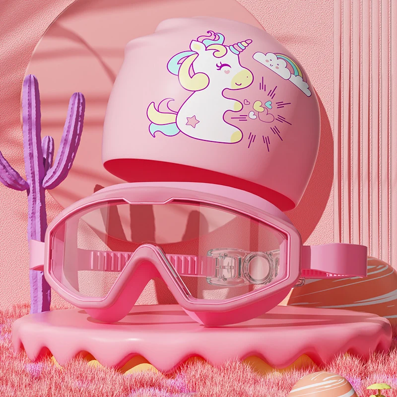 Schwimmbrillen-Set für Kinder mit Einhorn-Motiv Skanto