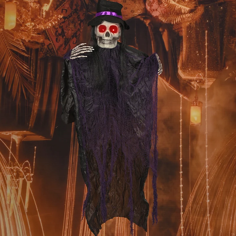 Animierte Hexen-Skelett-Dekoration Brehn