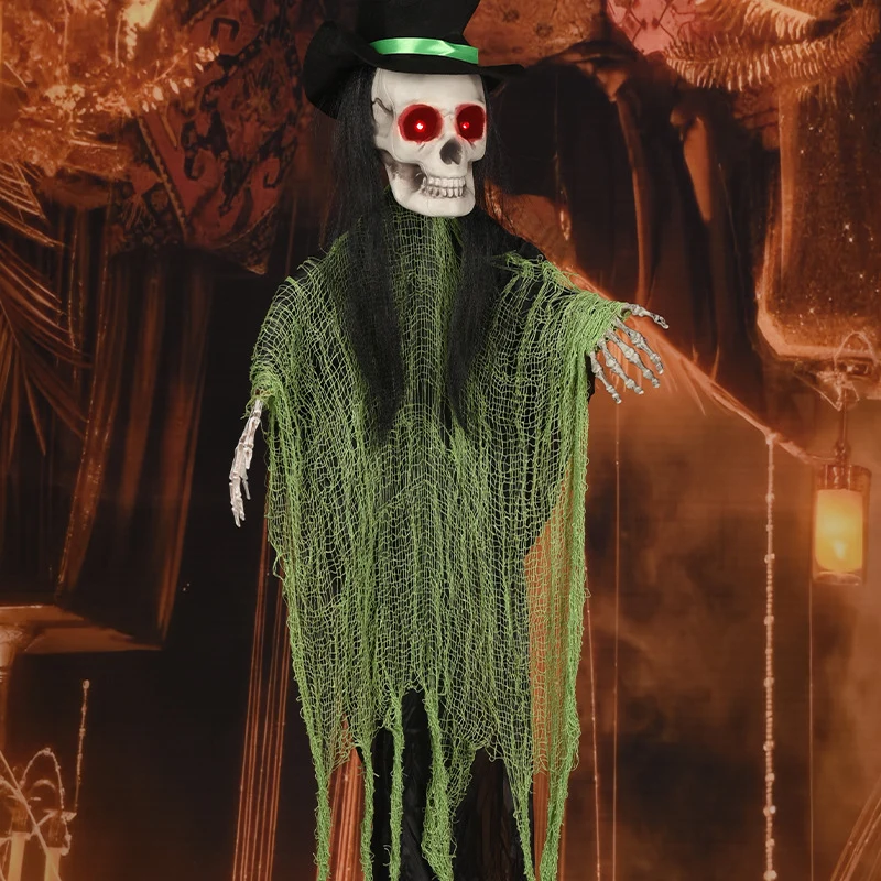 Animierte Hexen-Skelett-Dekoration Brehn