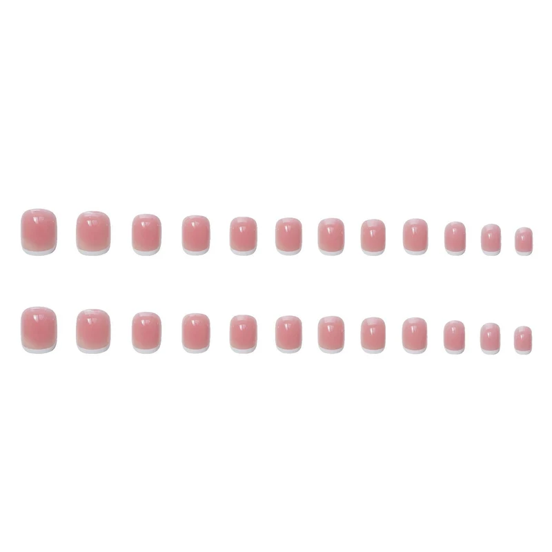 French Tip Glossy Press-On Nails