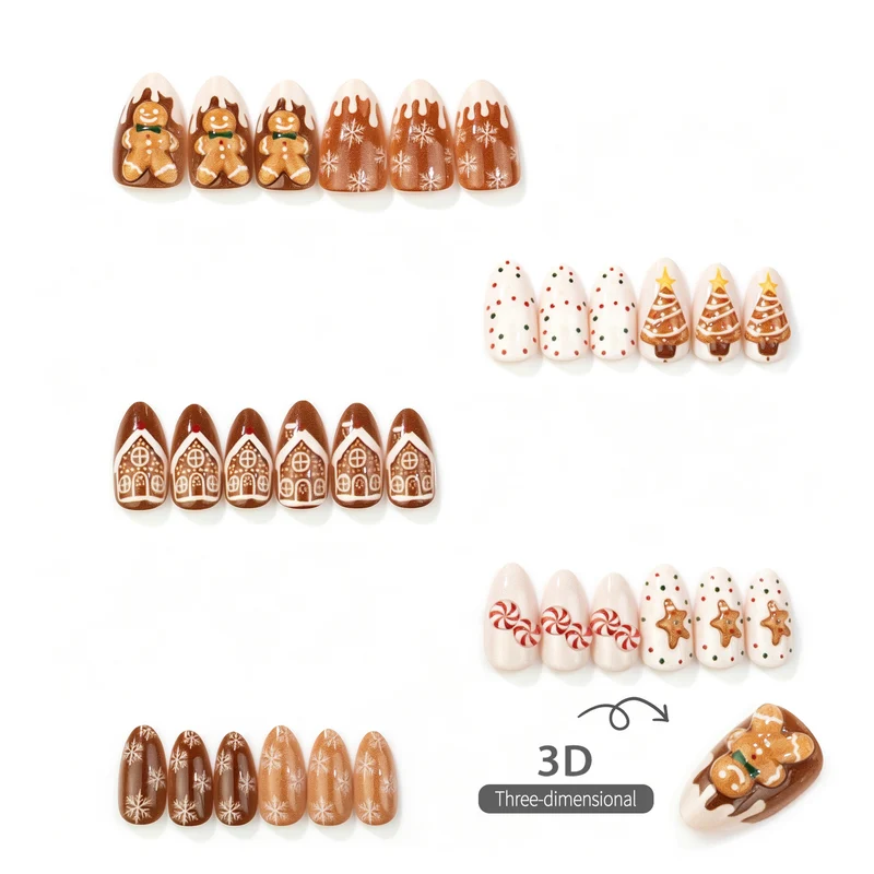 Festliches Press-On Nail Set