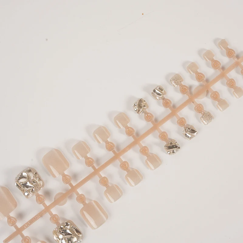Elegante Strass Druck-Nägel Kunst Set