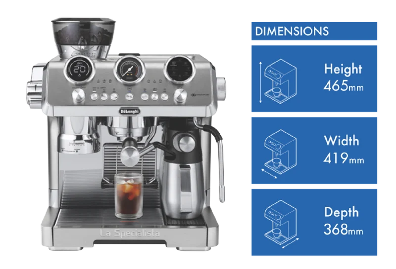 DeLonghi La Specialista Maestro 2.0 Cold Brew Manual Coffee Machine Metal