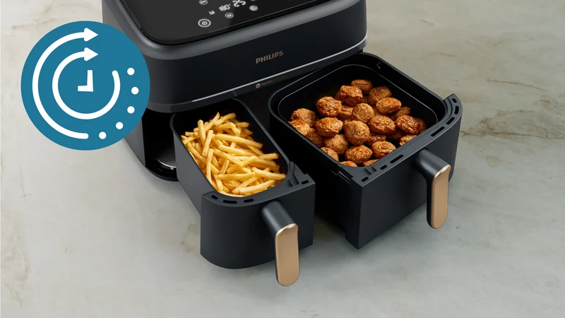 Philips Series 3000 Dual Basket Airfryer XXL Black/Copper