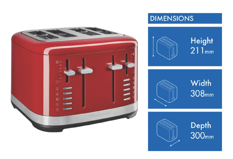 KitchenAid 4 Slice Toaster Empire Red