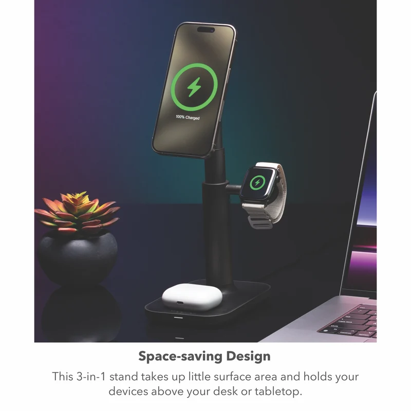 Mophie MagSafe 3-in-1 stand Grey