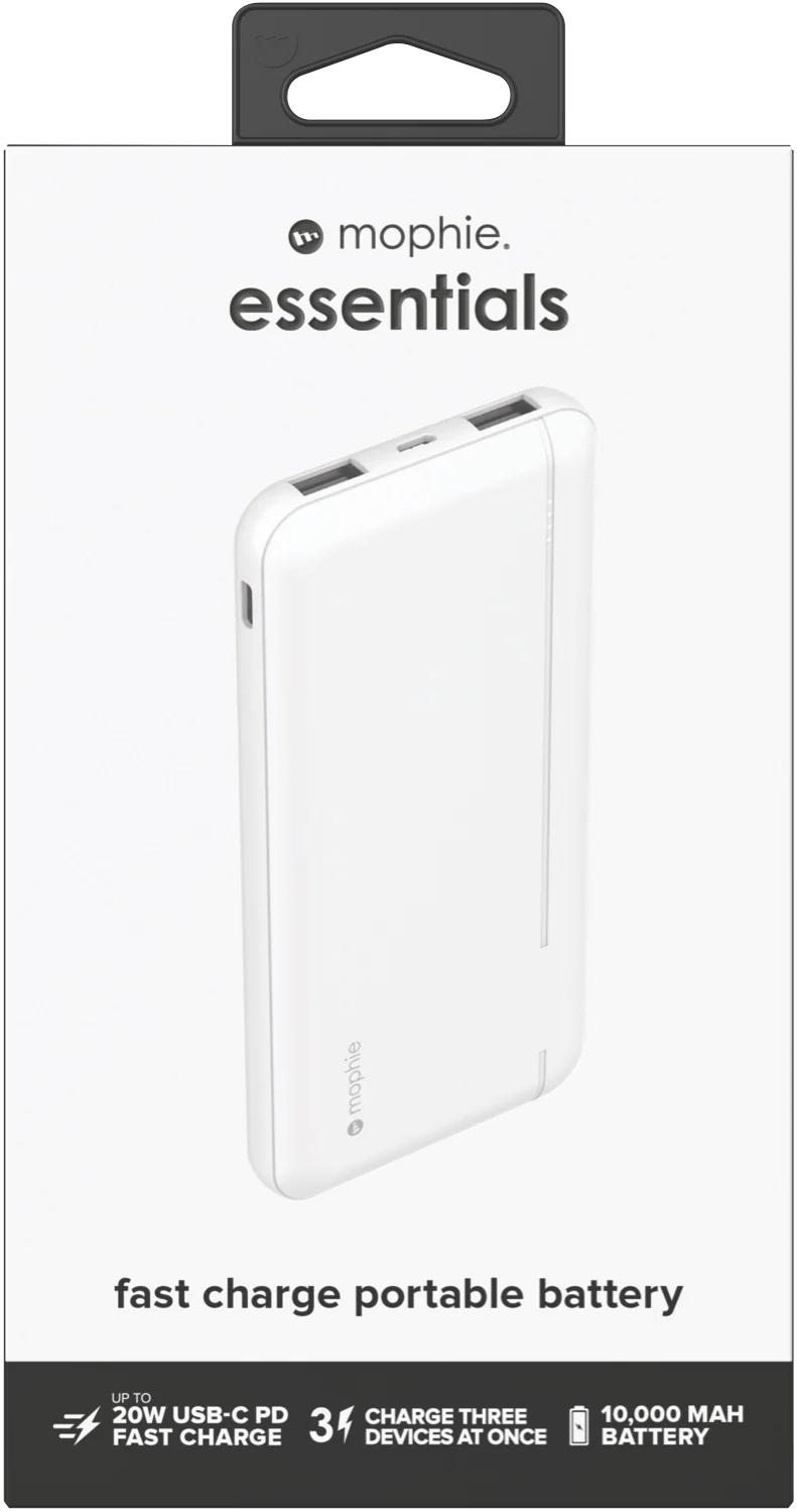 Mophie Essential PowerStation 10K PD 20W-2A1C White