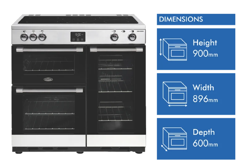 Belling 90cm Induction Upright Cooker Stainless Steel