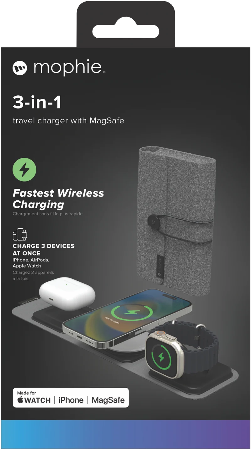 Mophie 3 in 1 MagSafe Travel Charger & Travel Case