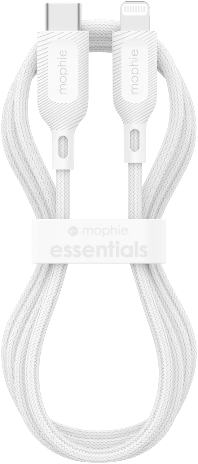 Mophie Essential USB-C-Lightning Cable Braided 1M White