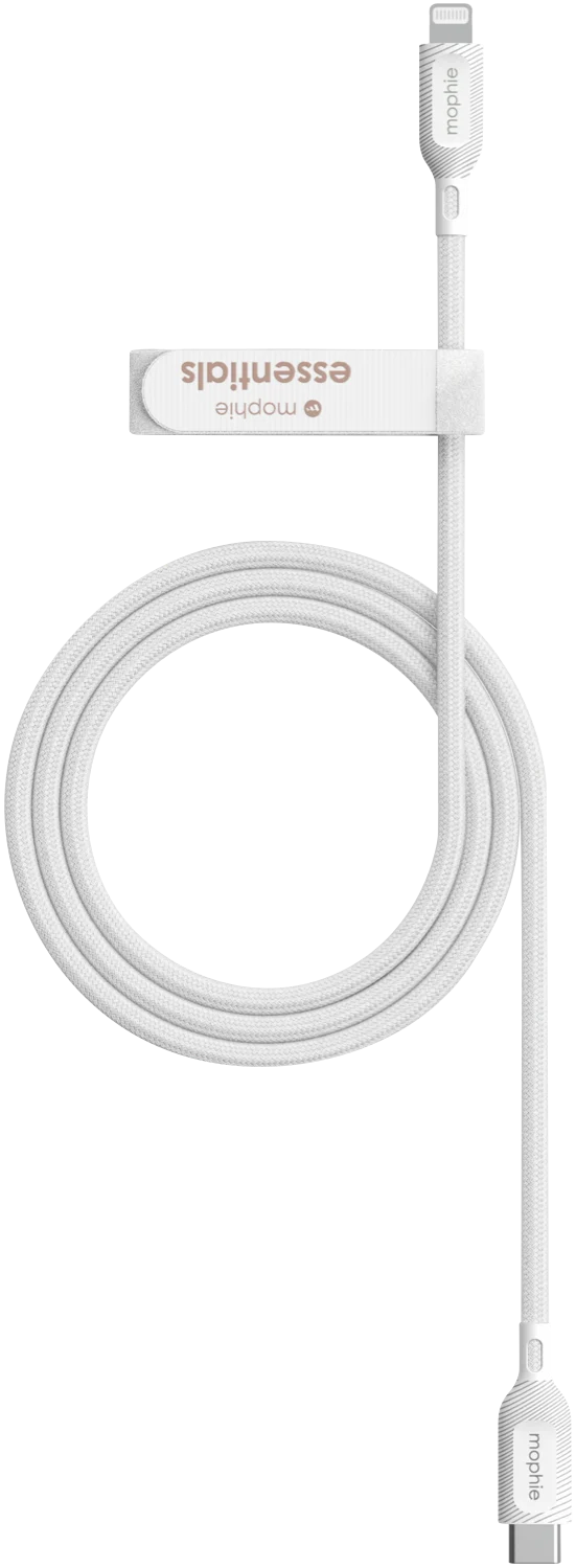Mophie Essential USB-C-Lightning Cable Braided 1M White