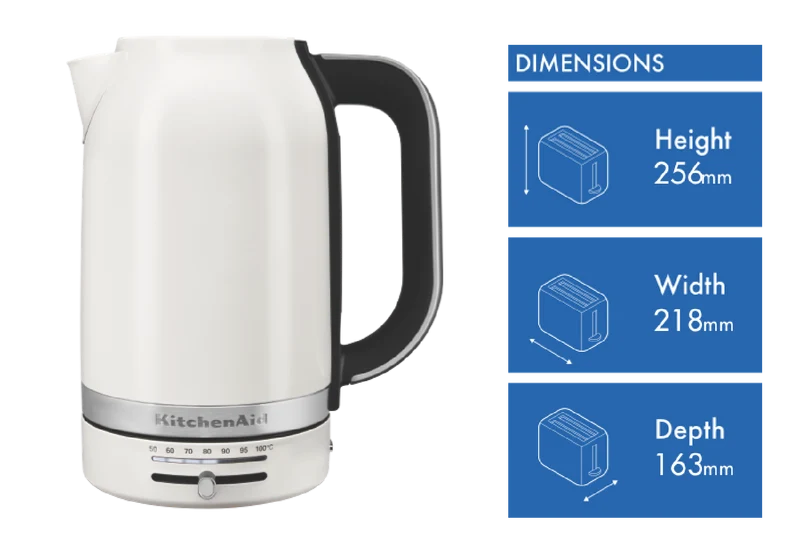KitchenAid 1.7 Litre Porcelain White Kettle