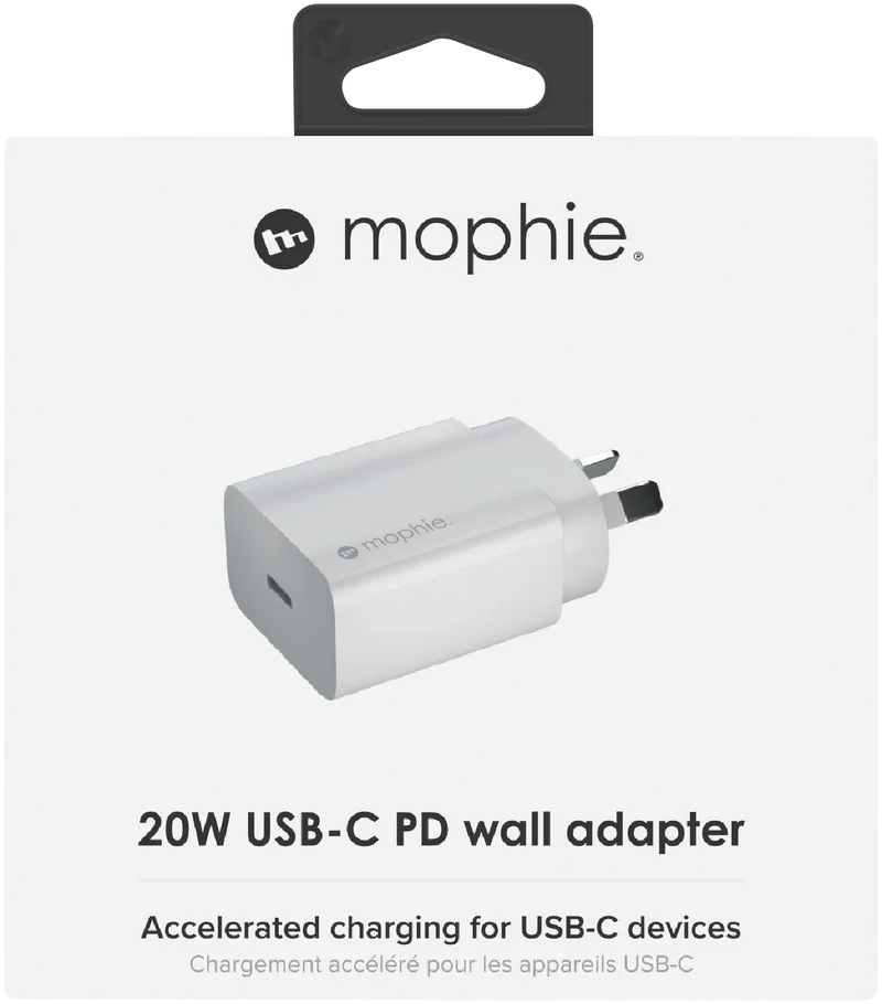 Mophie 20W Wall Charger USB-C PD 1C White