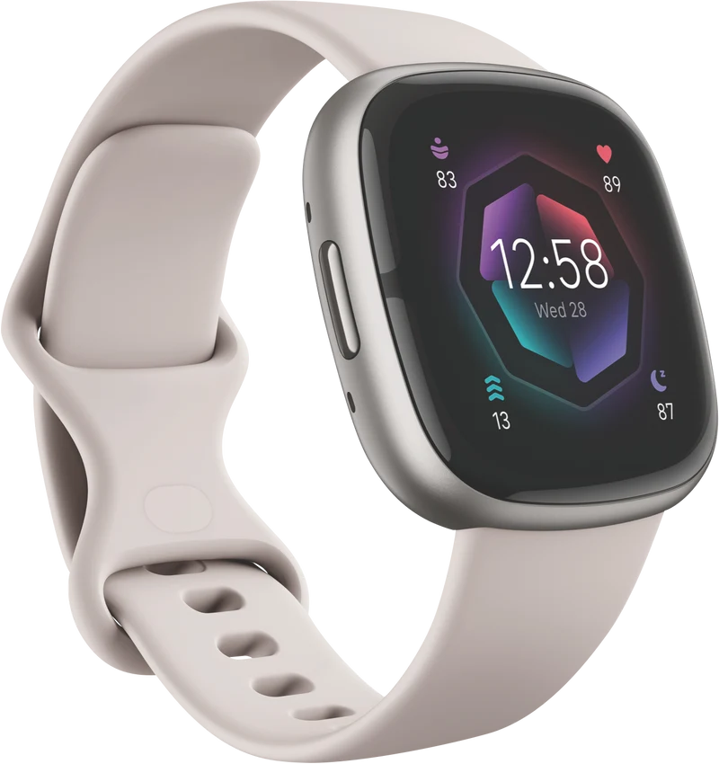 Fitbit Sense 2 Lunar White/Platinum Aluminium