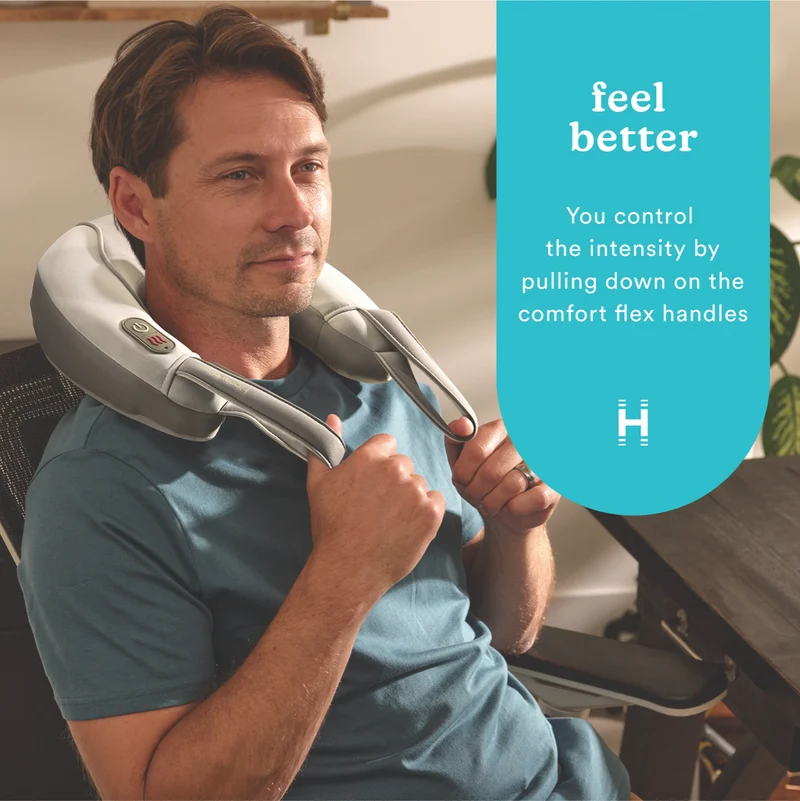 Homedics Vibration Neck Massager With Heat Grey
