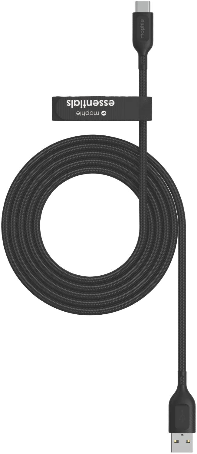 Mophie Essential USB-C-A Cable Braided 2M Black