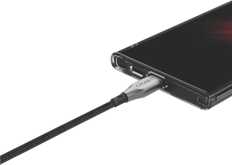 Cygnett Armoured USB-C To USB-A Cable Black 50cm