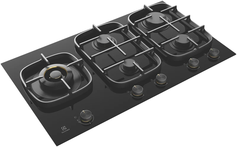Electrolux 90cm Black Ceramic Glass Gas Cooktop
