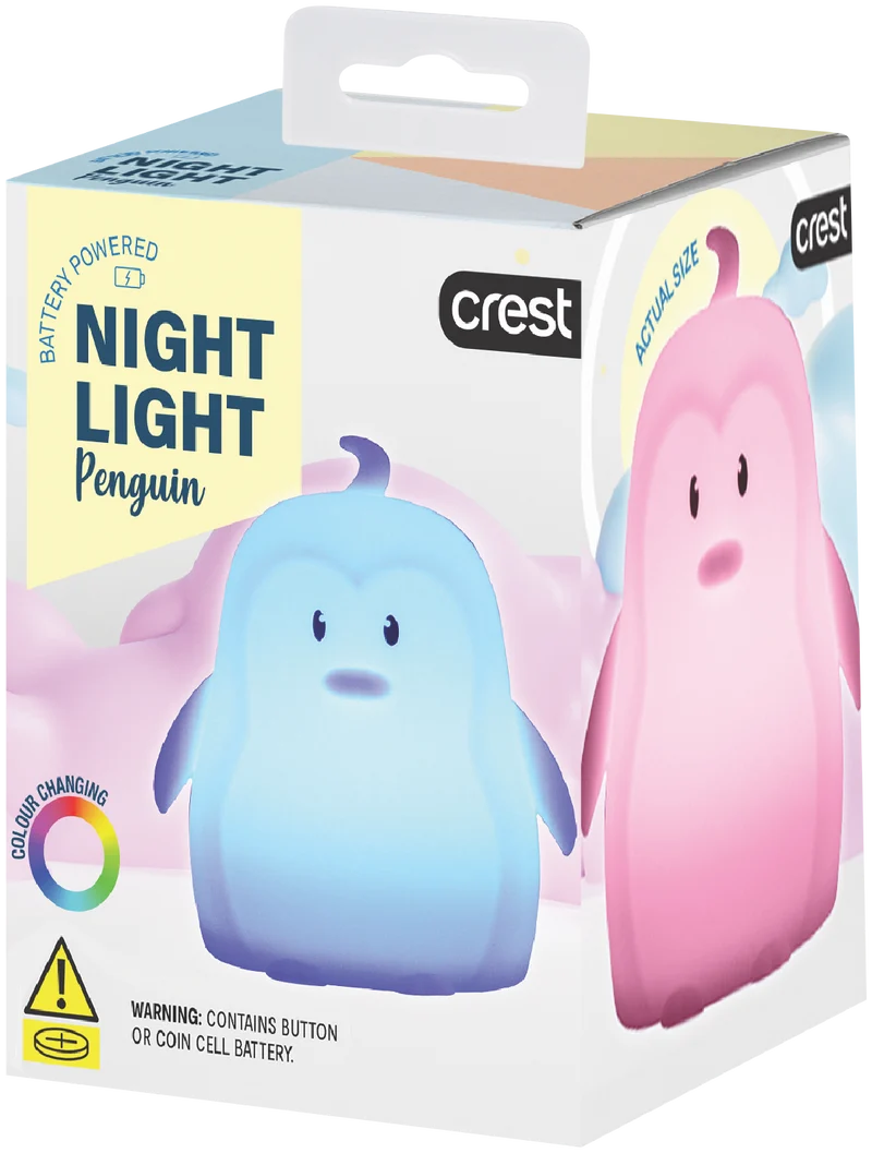 Crest Kids Multi-Coloured Mini Night Light Penguin