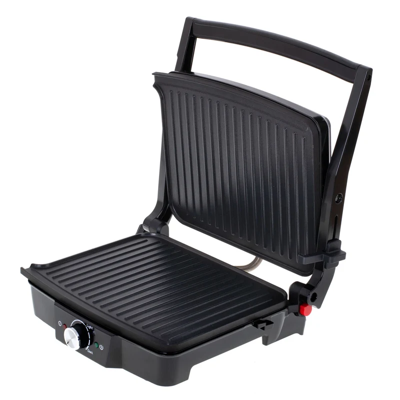 Camry CR 3053 Elektrogrill Kontaktgrill schwarz aufklappbar 28x23cm Grillfläche