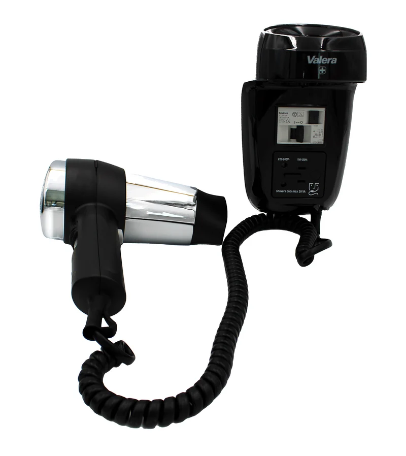 Valera 542.06/044.06 Haartrockner mit Wandhalterung Action Protect 1600 Shaver schwarz