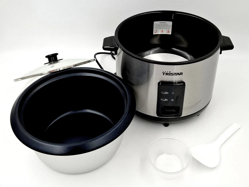 Tristar RK-6148 Reiskocher 1,8L Edelstahl/Schwarz 700W