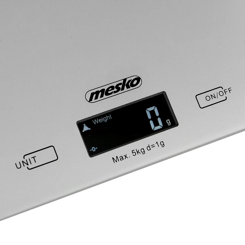 Mesko MS 3145 Elektronische Küchenwaage bis 5 kg silber