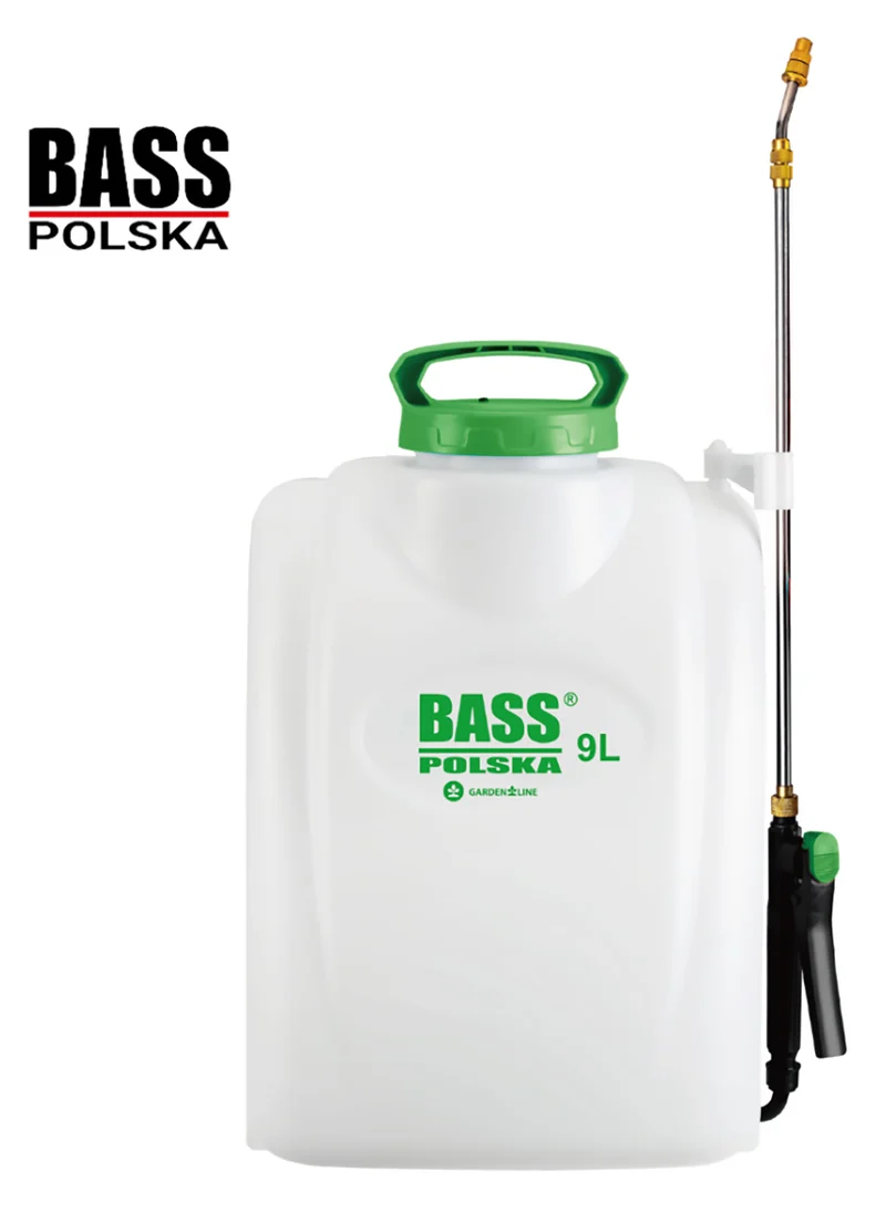 Bass Polska 8639 Akku-Sprühgerät 9 Liter Gartensprüher mit Teleskoplanze
