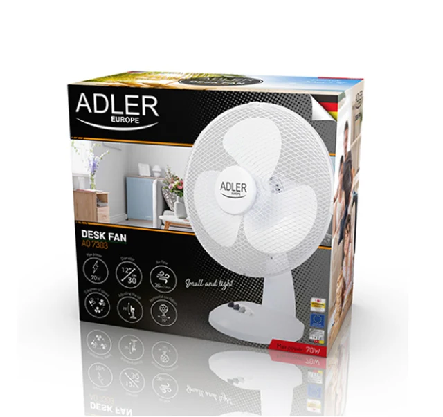 Adler AD 7303 -Tischventilator D30cm, 3 Stufen