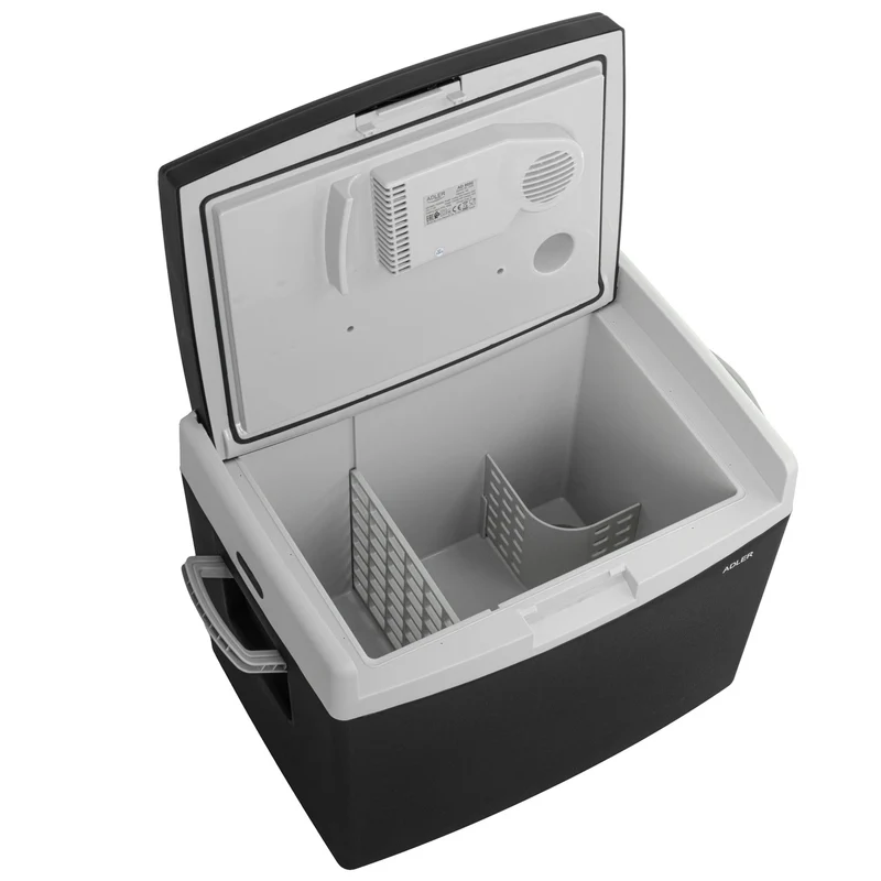 Adler AD 8092 Tragbare Kühlbox 40L schwarz/grau 54,3x39x43cm, Autoadapter