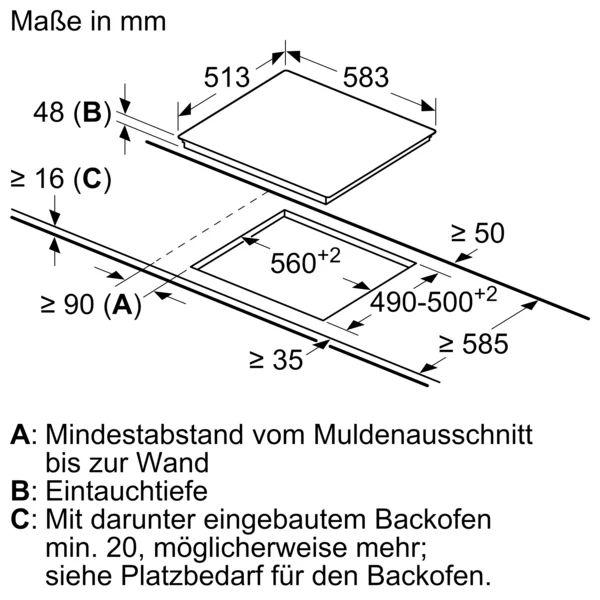 Siemens iQ300, Elektro-Kochfeld, 60 cm, Mit Rahmen aufliegend ET645HN17E
