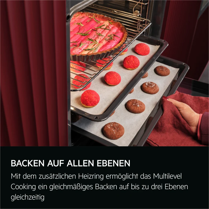 AEG TE7AB63FSB Einbaubackofen – 72 Liter, EXCite Touch-Display, MealAssist & SoftClosing