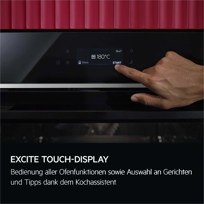 AEG TE7AB63FSB Einbaubackofen – 72 Liter, EXCite Touch-Display, MealAssist & SoftClosing
