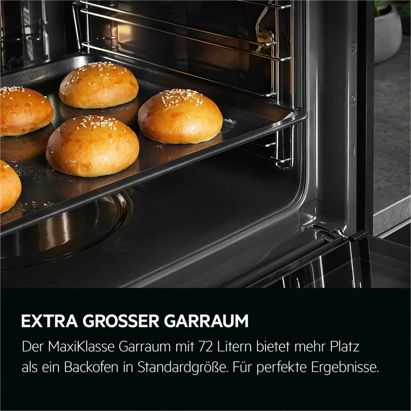 AEG TE7AB63FSB Einbaubackofen – 72 Liter, EXCite Touch-Display, MealAssist & SoftClosing