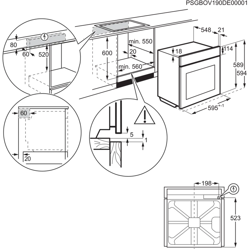AEG TE7AB63FSB Einbaubackofen – 72 Liter, EXCite Touch-Display, MealAssist & SoftClosing