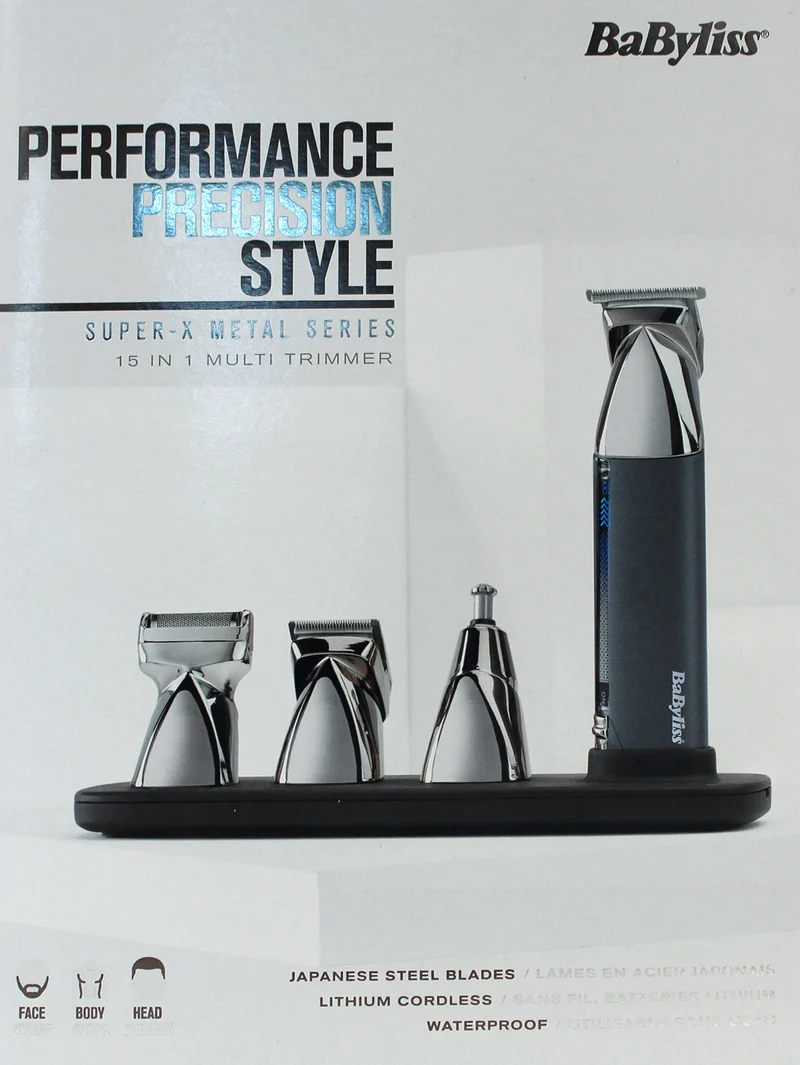 BaByliss MT996E Super-X Metal 15in1 Akku Multitrimmer