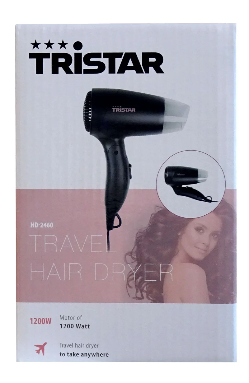 Tristar HD-2460 klappbarer Reise-Fön schwarz 1200W